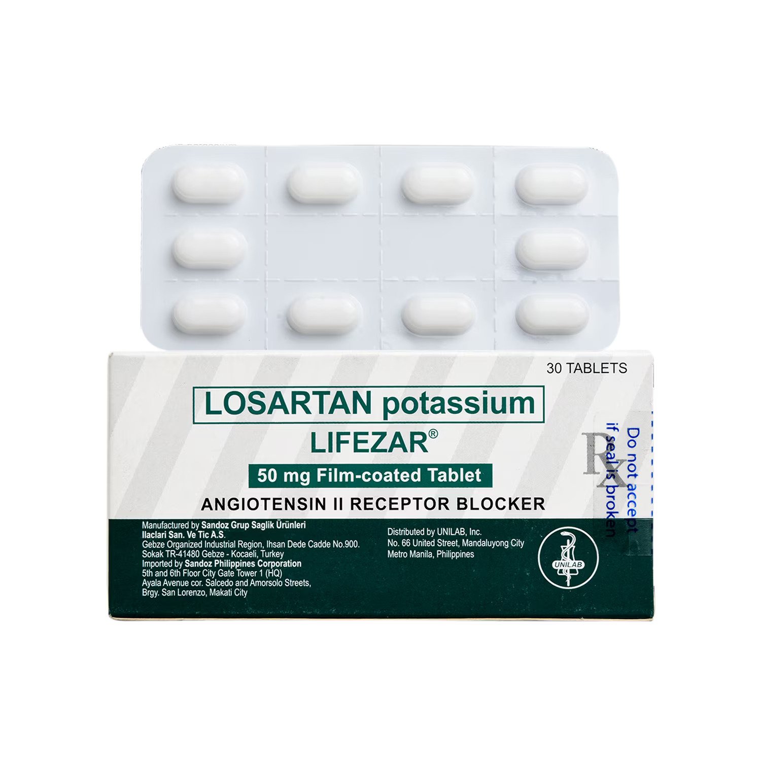 LIFEZAR Losartan Potassium 50mg Film-Coated Tablet 30's price in the ...